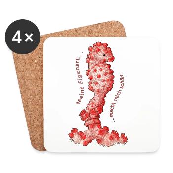 Pymgy Seahorse - Eigenart und Schönheit - Untersetzer (4er-Set) - Weiß - Vorne