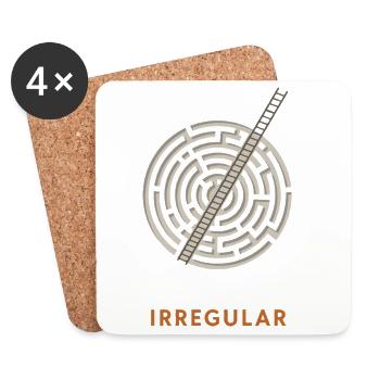 Think Irregular: Labyrinth Leiter - Untersetzer (4er-Set) - Weiß - Vorne
