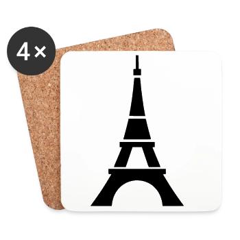 Tour Eiffel - Dessous de verre (lot de 4) - blanc - Devant