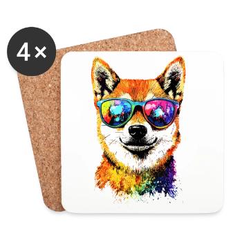 Shiba Inu Dog Japanese Dog Breed Japan Shibas - Coasters (set of 4) - white - Front