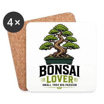 Japanese Bonsai Tree Plant BonsaiLover Bonsai - Coasters (set of 4) - white - Front