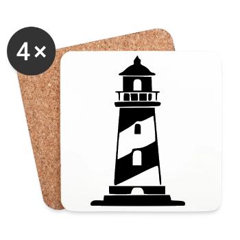 Norddeutschland Nordsee Ostsee Urlaub Geschenk - Untersetzer (4er-Set) - Weiß - Vorne