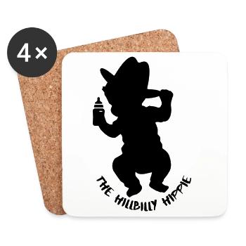 The_baby_hillbilly_hippie - Coasters (set of 4) - white - Front