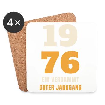1976 Ein verdammt guter Jahrgang 50. Geburtstag - Untersetzer (4er-Set) - Weiß - Vorne