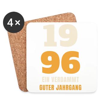 1996 Ein verdammt guter Jahrgang 30. Geburtstag - Untersetzer (4er-Set) - Weiß - Vorne
