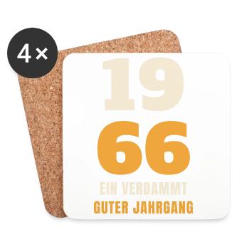 1966 Ein verdammt guter Jahrgang 60. Geburtstag - Untersetzer (4er-Set) - Weiß - Vorne
