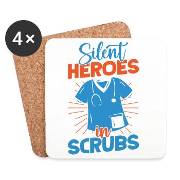 Anesthesiologist Heroes In Scrub Anesthesia - Coasters (set of 4) - white - Front