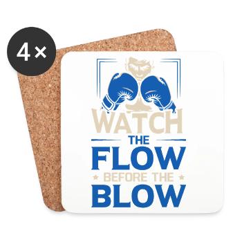 Watch The Flow Gloves Boxing Gloves - Coasters (set of 4) - white - Front