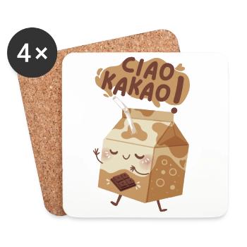 Ciao Kakao Kaba Milchkarton - Untersetzer (4er-Set) - Weiß - Vorne