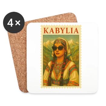 Portrait of Kabylia - Coasters (set of 4) - white - Front