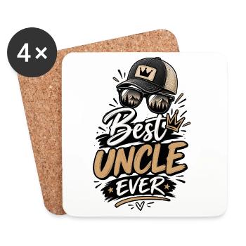 Best Uncle Ever Outdoors - Coasters (set of 4) - white - Front