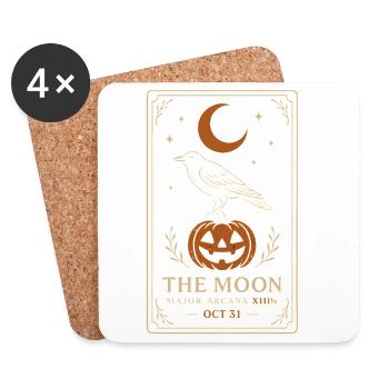 Spooky Halloween Raven - Coasters (set of 4) - white - Front