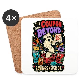 Coupon d’Au-delà – Sparfuchs Horror Humour - Dessous de verre (lot de 4) - blanc - Devant