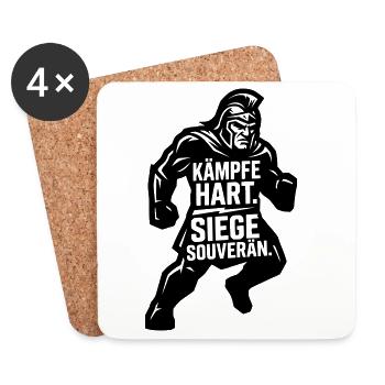 Kämpfe hart siege souverän - Untersetzer (4er-Set) - Weiß - Vorne