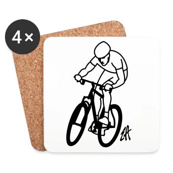VTT - Dessous de verre (lot de 4) - blanc - Devant