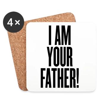 i am your father - Dessous de verre (lot de 4) - blanc - Devant