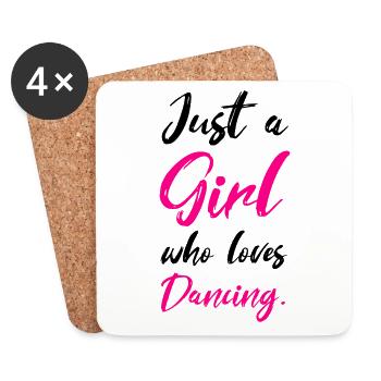 Just A Girl Who Loves Dancing Dancer - Coasters (set of 4) - white - Front