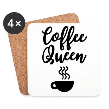 Coffee Queen Kaffeeliebhaber - Untersetzer (4er-Set) - Weiß - Vorne
