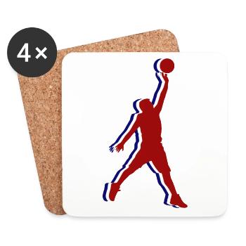 Basketball player France Sport - Coasters (set of 4) - white - Front