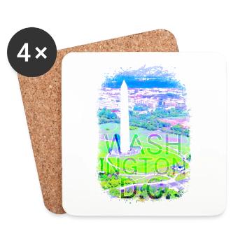 Monument - Dessous de verre (lot de 4) - blanc - Devant