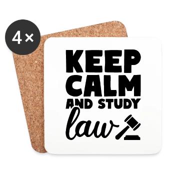 Keep Calm And Study Law - Untersetzer (4er-Set) - Weiß - Vorne