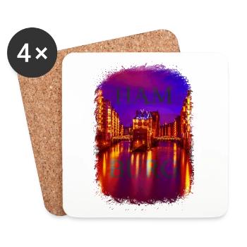 Crazy Hamburg - Coasters (set of 4) - white - Front