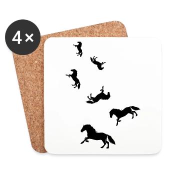 Horse Horse icon - Coasters (set of 4) - white - Front