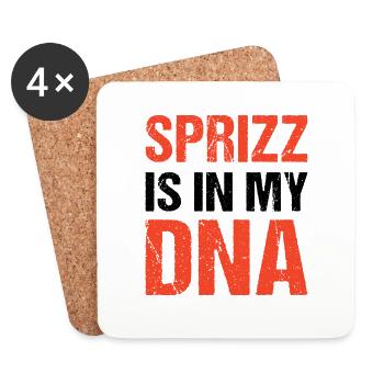 Sprizz est dans mon ADN Alcool Apéritif amer - Dessous de verre (lot de 4) - blanc - Devant