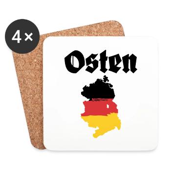 Osten DDR Ostdeutschland - Untersetzer (4er-Set) - Weiß - Vorne