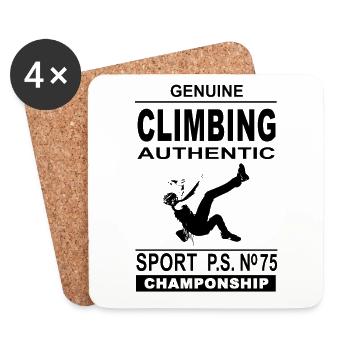 Klettern - Climbing - Untersetzer (4er-Set) - Weiß - Vorne