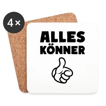 Alles Könner - Untersetzer (4er-Set) - Weiß - Vorne