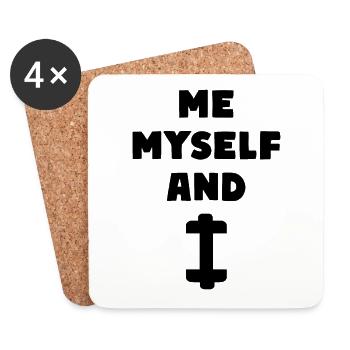 Moi, moi-même et moi Entraînement sportif Fitness - Dessous de verre (lot de 4) - blanc - Devant