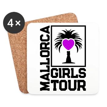 Visite des filles de Majorque - Dessous de verre (lot de 4) - blanc - Devant
