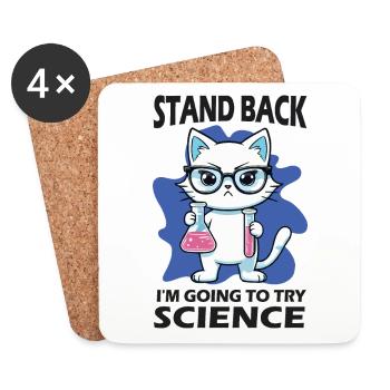 Résignation - J’essaie la science - Dessous de verre (lot de 4) - blanc - Devant