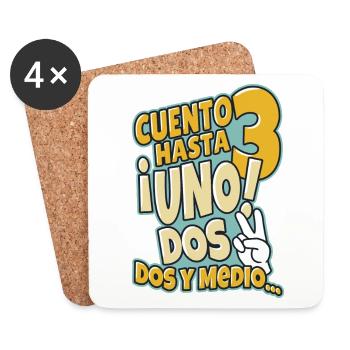 Comptez jusqu’à 3 - Dessous de verre (lot de 4) - blanc - Devant