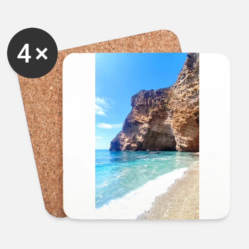 Naturfotografie Meer - Untersetzer (4er-Set) - Weiß