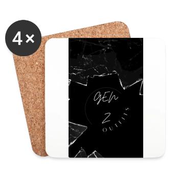 Génération Z - Dessous de verre (lot de 4) - blanc - Devant