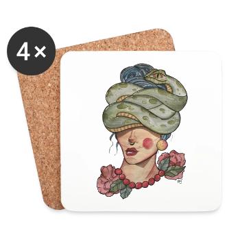 Medusa - Untersetzer (4er-Set) - Weiß - Vorne