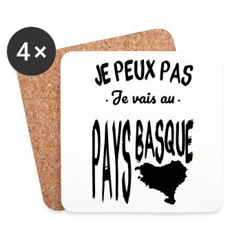 Mode Basque activé - Dessous de verre (lot de 4) - blanc - Devant