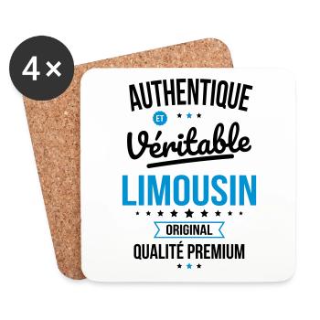 Authentique et véritable Limousin - Original - Dessous de verre (lot de 4) - blanc - Devant