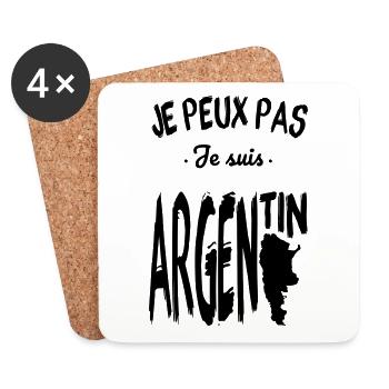 Je peux pas je suis Argentin - Dessous de verre (lot de 4) - blanc - Devant