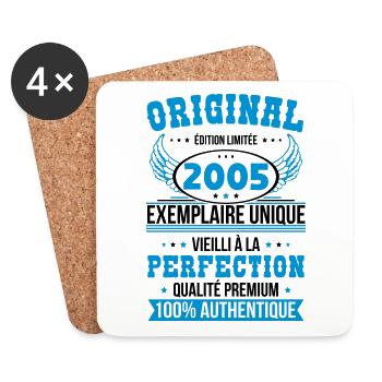 Anniversaire 20 ans - Original - 2005 - Dessous de verre (lot de 4) - blanc - Devant