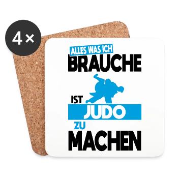 Tout ce dont j’ai besoin, c’est de faire du judo - Dessous de verre (lot de 4) - blanc - Devant