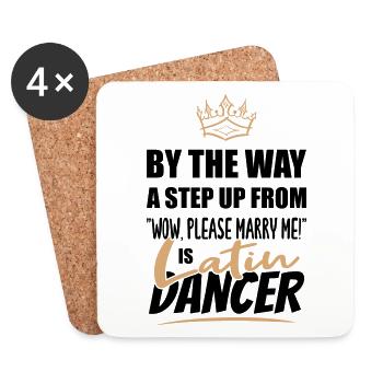 Latin dancers are the most attractive - Coasters (set of 4) - white - Front