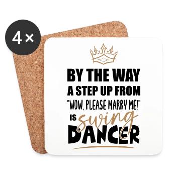 step up from marry me swing dancer - Untersetzer (4er-Set) - Weiß - Vorne