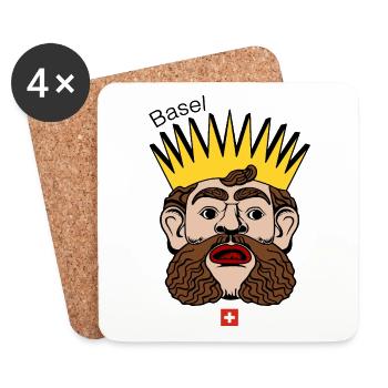 Lällekönig Of Basel - Color - Coasters (set of 4) - white - Front