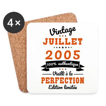 20 Years Anniversary - Vintage - July 2005 - Coasters (set of 4) - white - Front