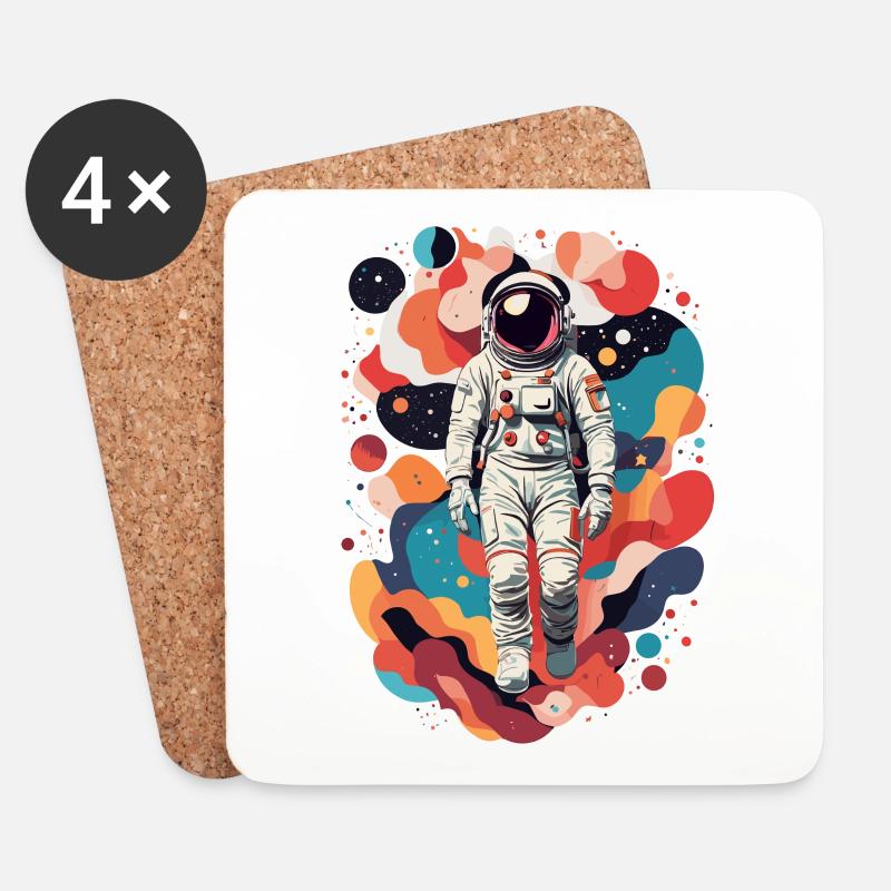 Astronaut - Untersetzer (4er-Set) - Weiß