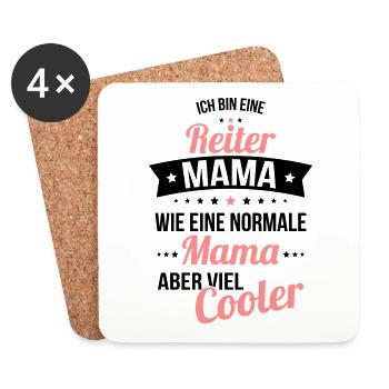 Rider mom like a normal mom but much cooler - Coasters (set of 4) - white - Front