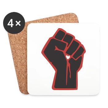 fist 2385848 1280 - Untersetzer (4er-Set) - Weiß - Vorne